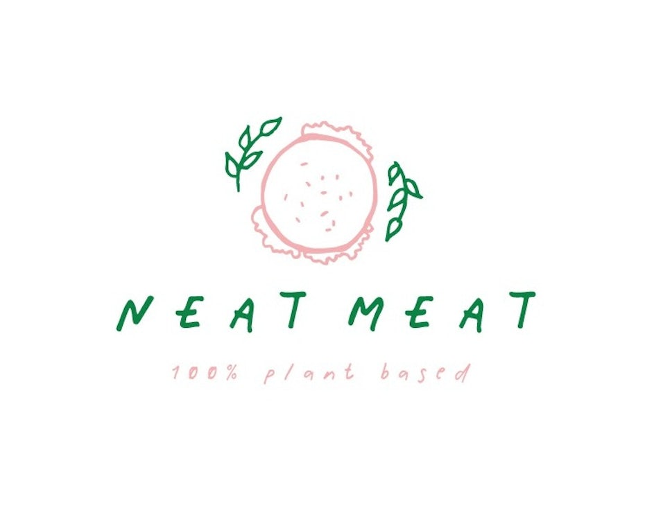 hand drawn plant based burger logo