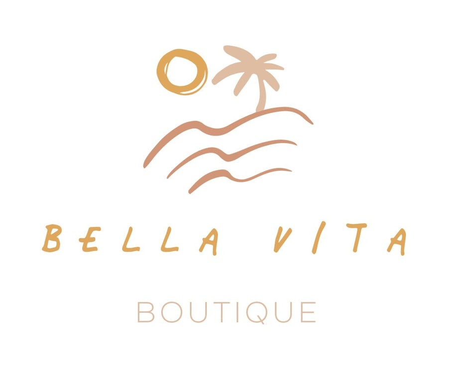 earth tones, whimsical villa beach logo