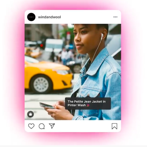 a shoppable Instagram post