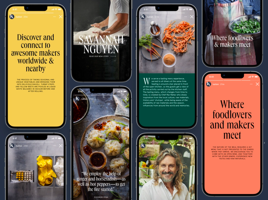 Instagram Stories for a food brand
