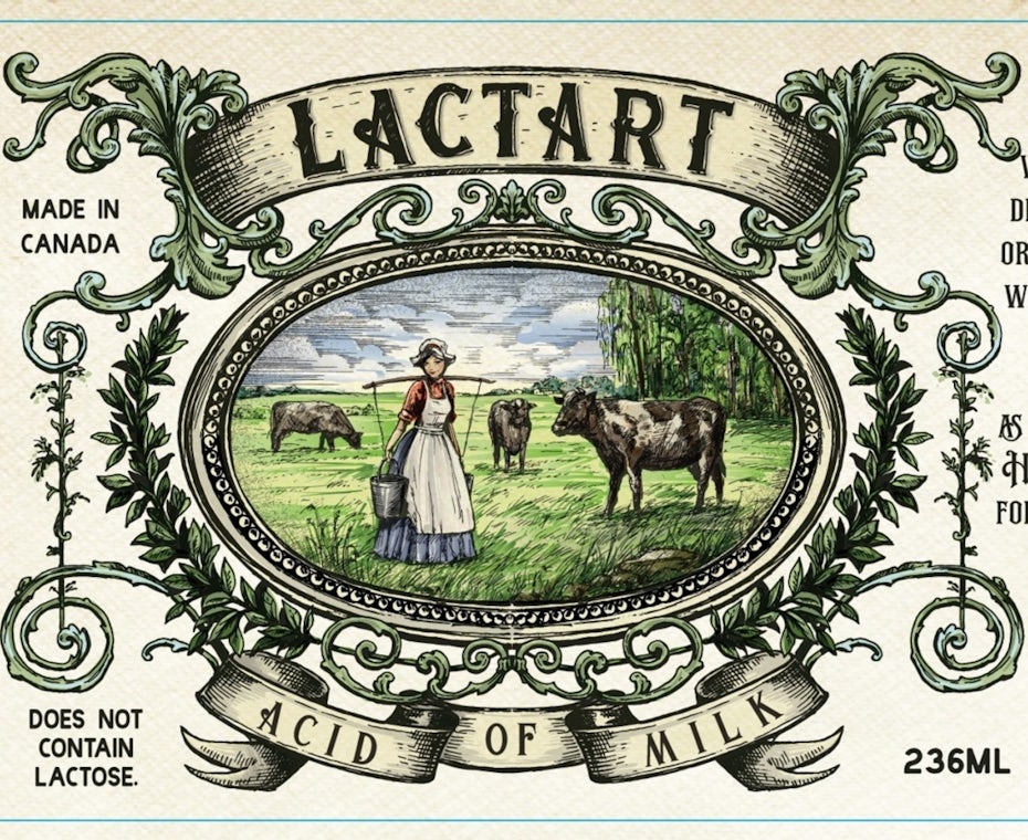 Mayores tendencias de branding - Un diseño de etiqueta de leche inspirado en 1900