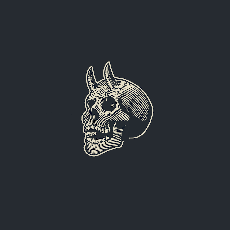 Punk style logo design for a clothing brand