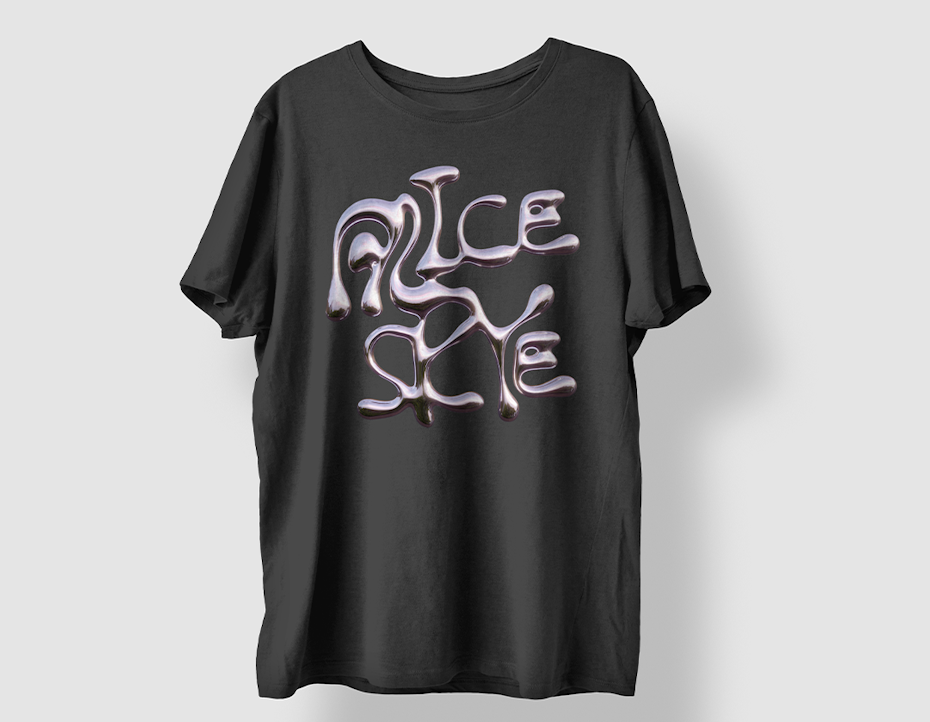 Acid graphics lettering for a t-shirt design