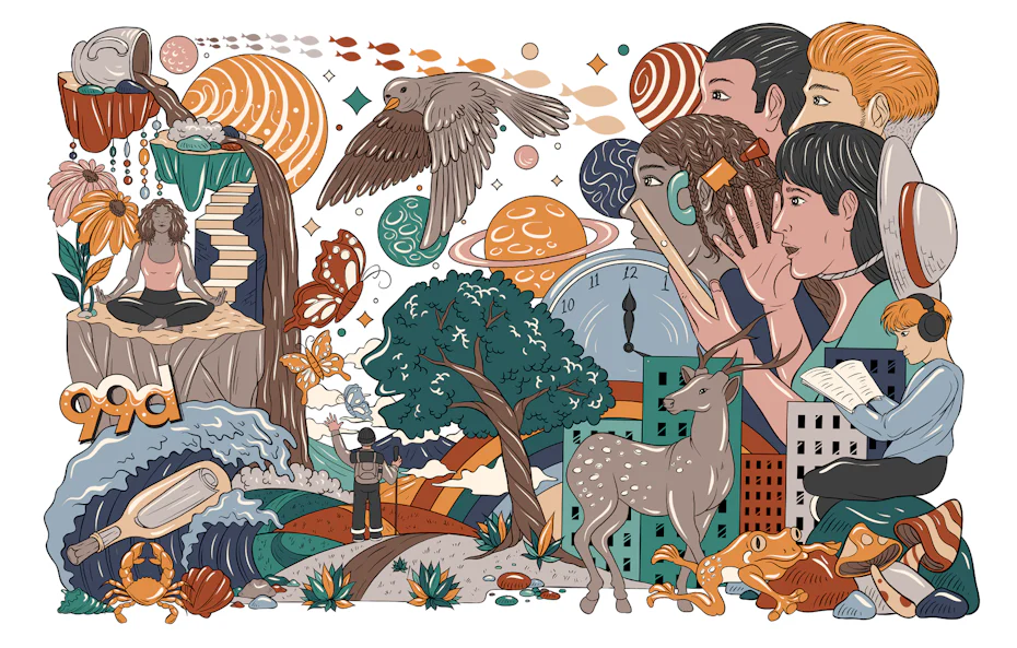 Mural illustration for apparel design
