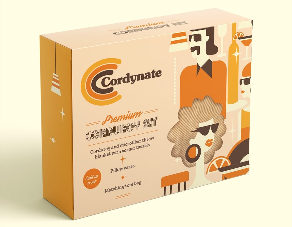 Packing design trends 2023 example: Cordynate