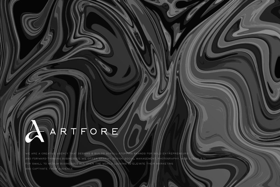 Logo design with acid graphics branding imagery