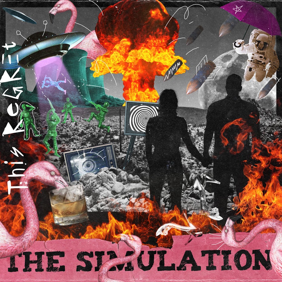 Tendencias de diseño gráfico - Collage fotográfico de estilo punk para el diseño de la portada de un álbum