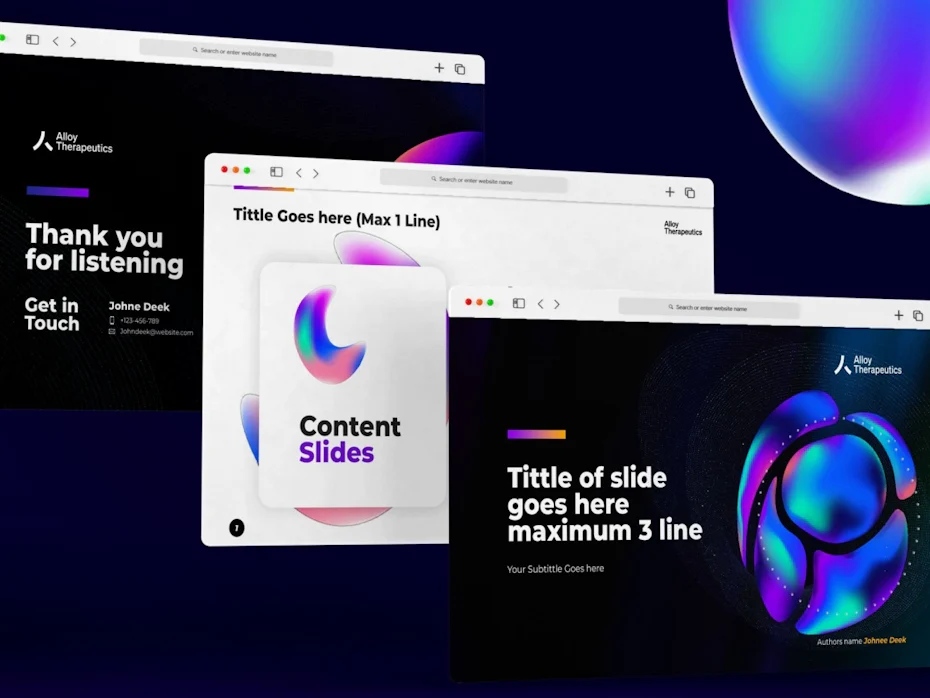 Web page design with abstract gradient graphics