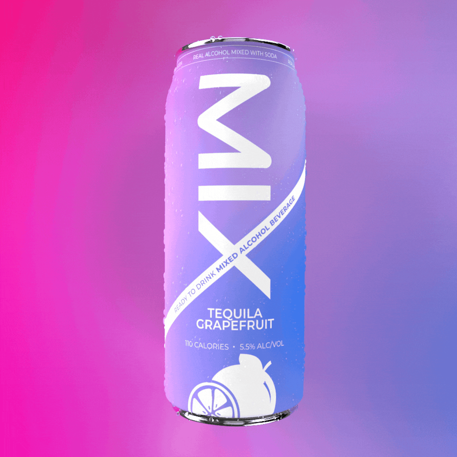 Packaging design trends ecstatic colors: GIF of mix drinks packaging design in bright colors