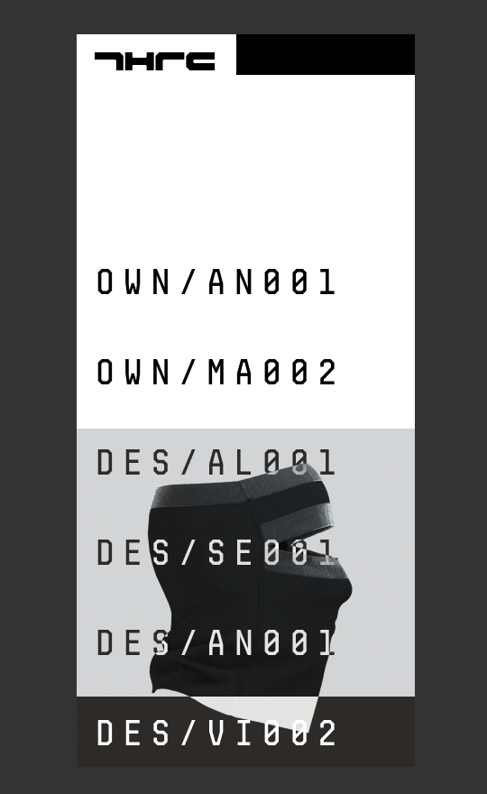 Web3 agency THRC uses monospace fonts over images to create a modern, yet cryptographic feel.