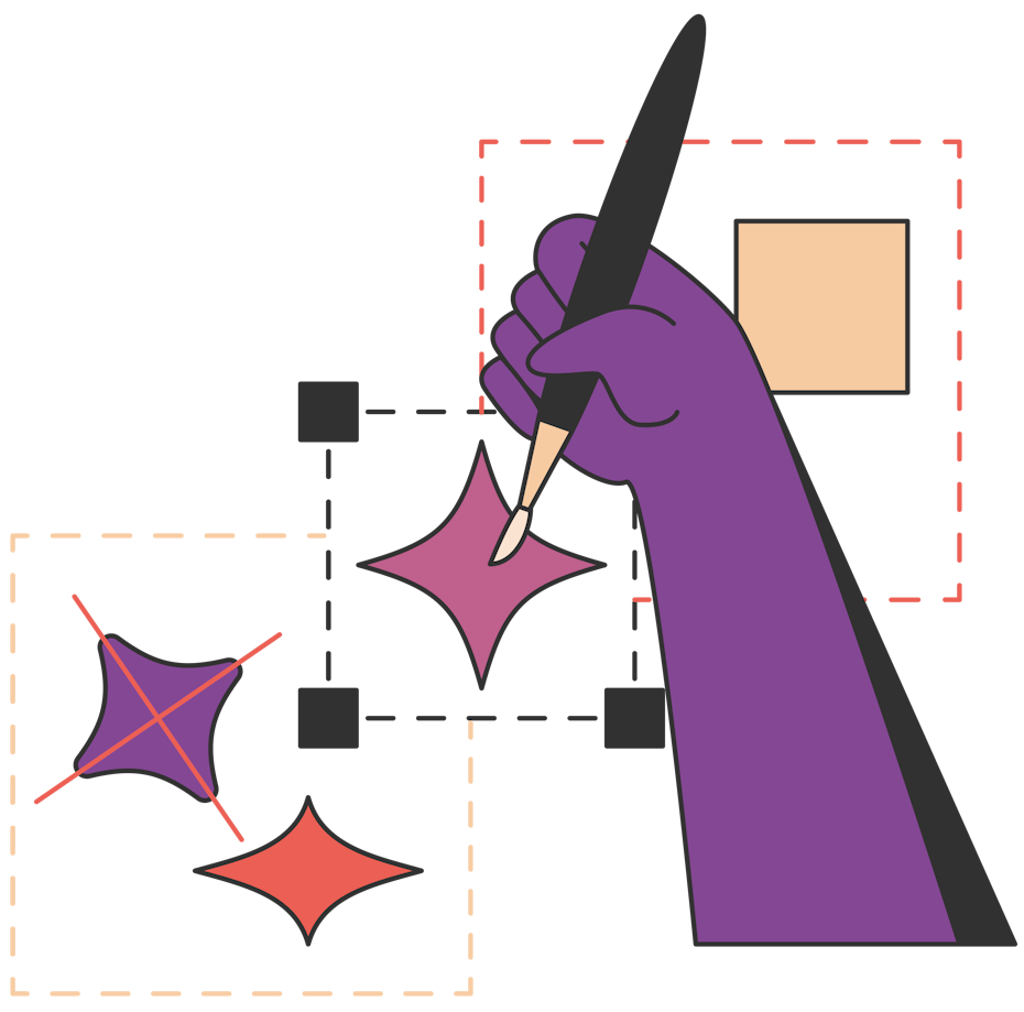 illustration of hand with a pen drawing something