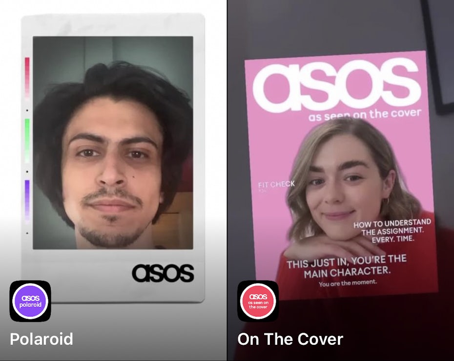 Two Instagram filters by ASOS