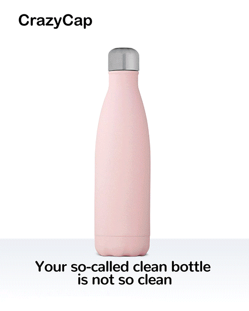 drinking bottle with metal cap