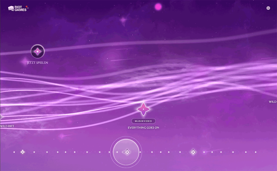 Star Guardian’s website features a rich experience about the video game.