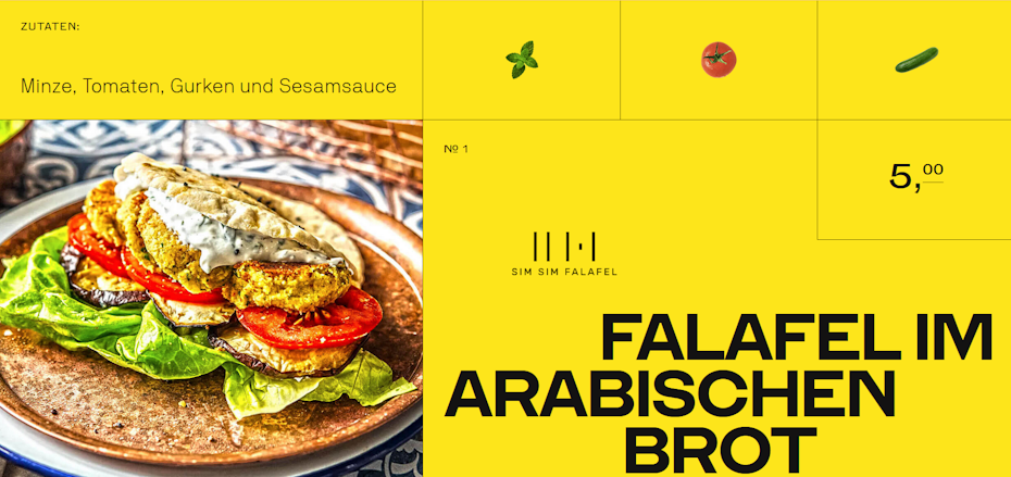 Tendencias de comercio electrónico inmersivo - un falafel en un plato