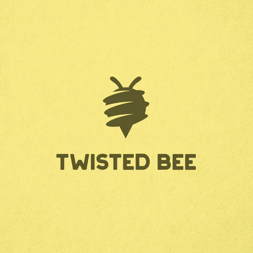 minimal logo with clever bee icon