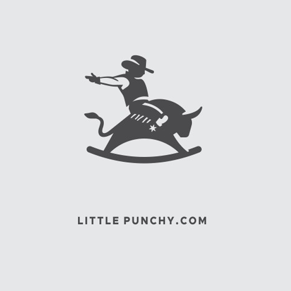 Cowboy icon on a rocking horse