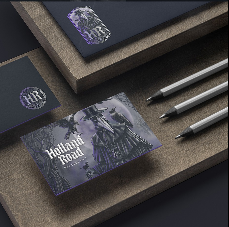 Gothic branding and business cards
