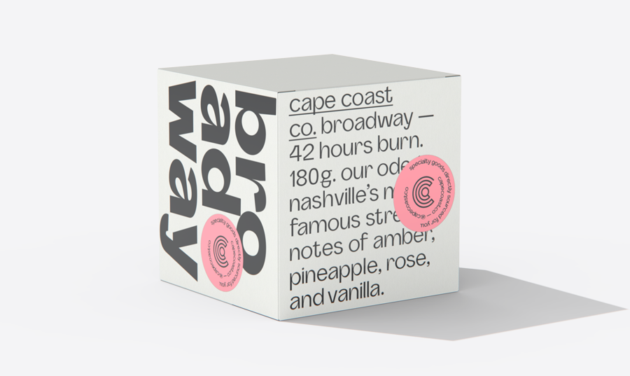 cape coast co candle packaging design