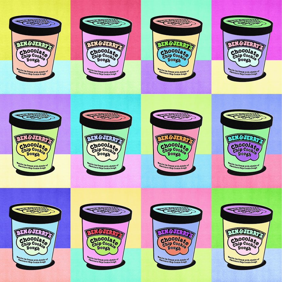 Ben & Jerry’s logo reimagined in Andy Warhol’s style