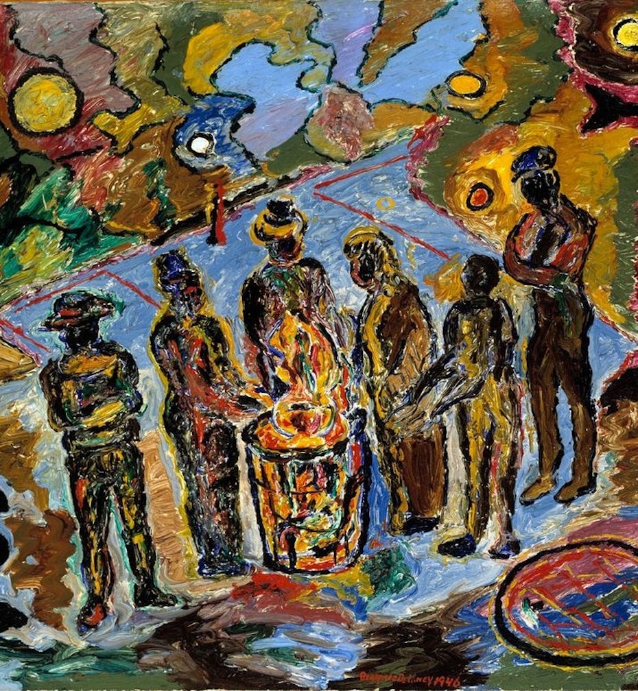 Beauford Delaney painting Can Fire in the Park