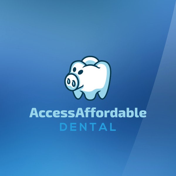 piggy bank tooth access affordable dental logo