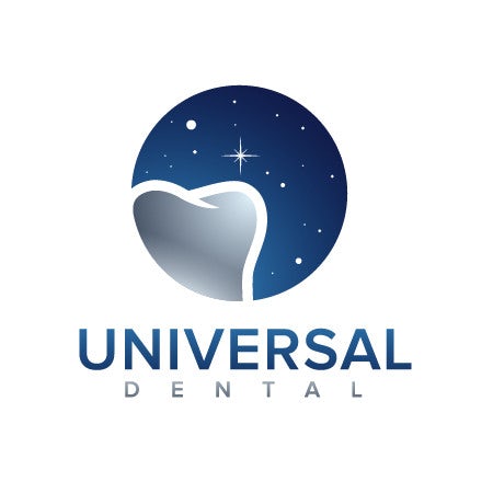 universal dental tooth star logo