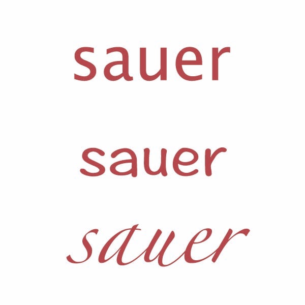 sauer typografie