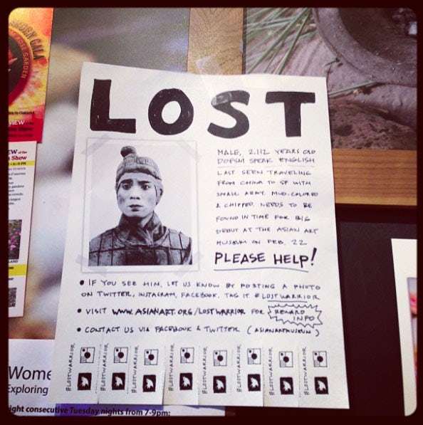 Asian Art Museum lost warrior sign