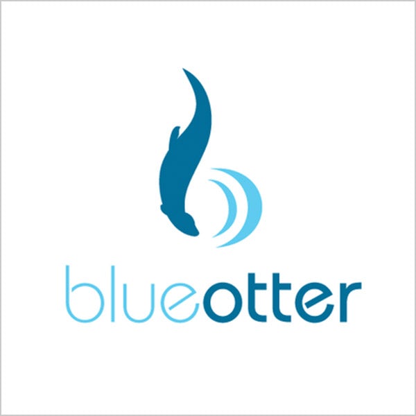 blue otter blue logo water
