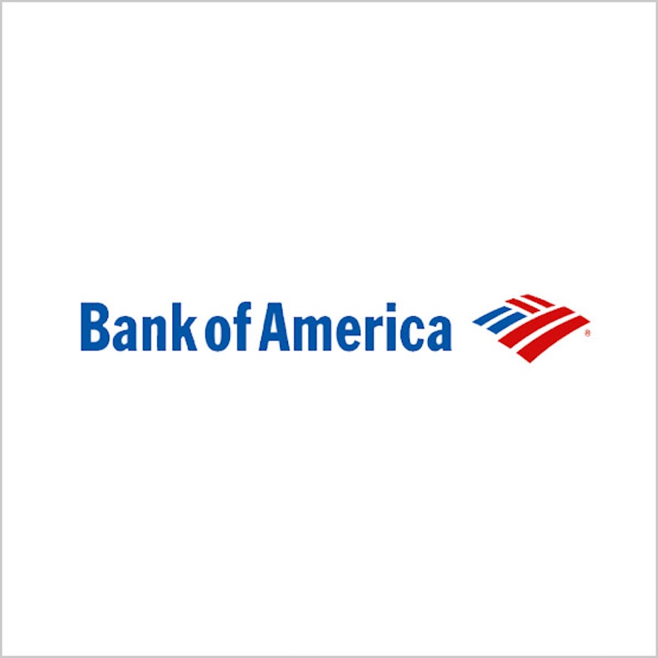 bank of america blue red logo