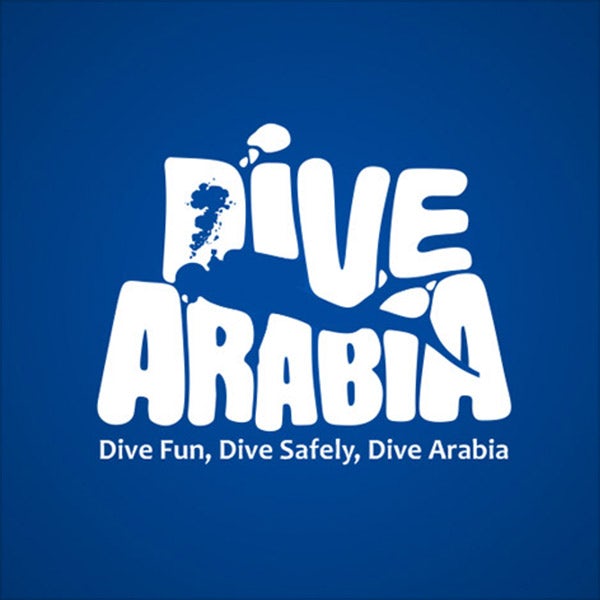 dive arabia blue logo diving scuba