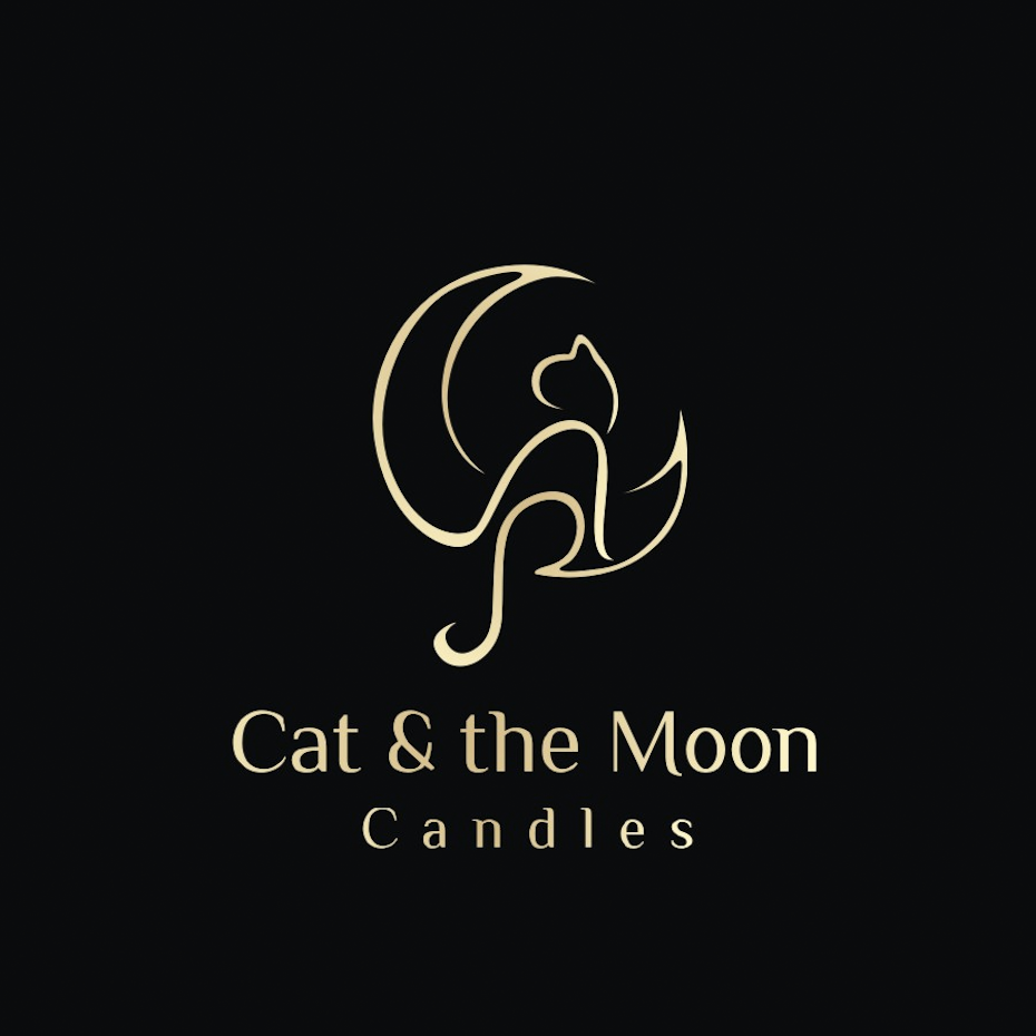 cat & the moon candles logo