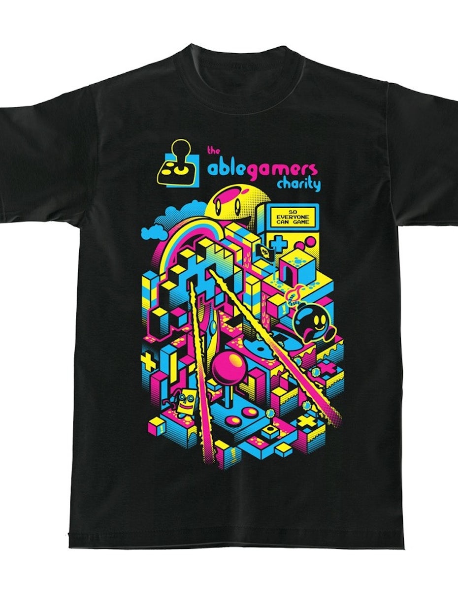 Video game themed t-shirt illustration