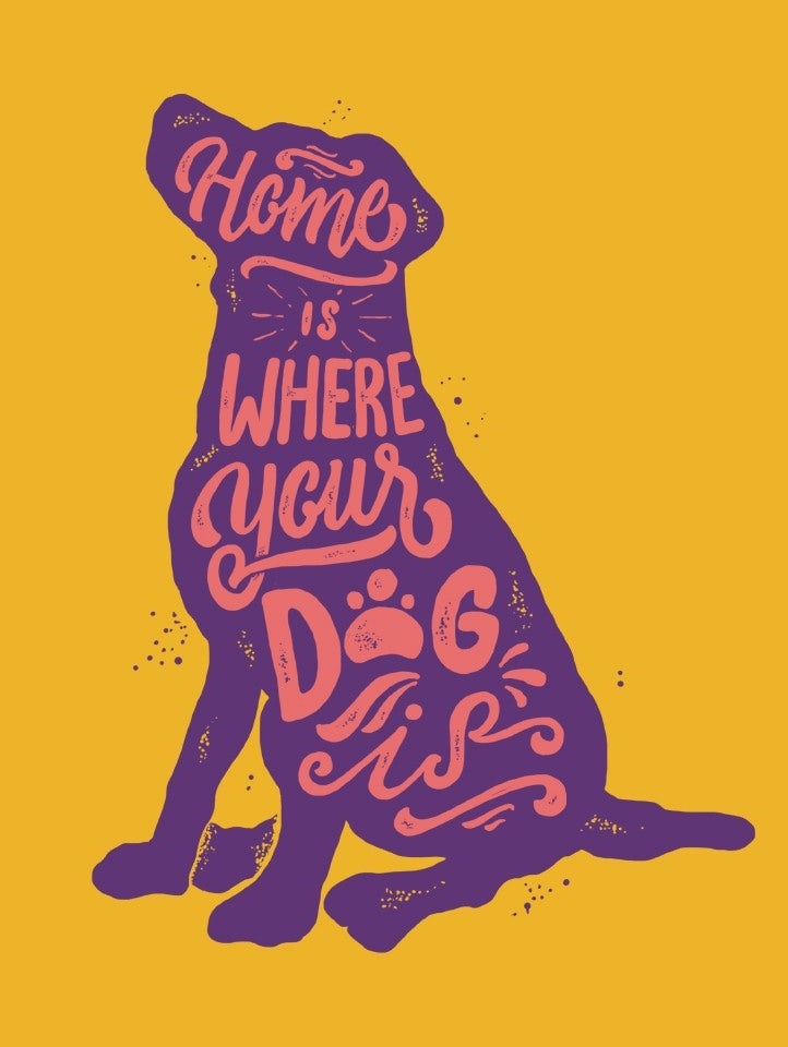 Typography t-shirt design for dog lovers