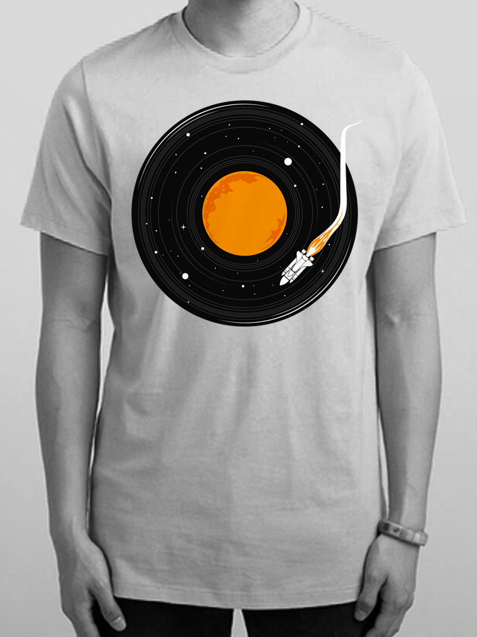 Outer space t-shirt illustration