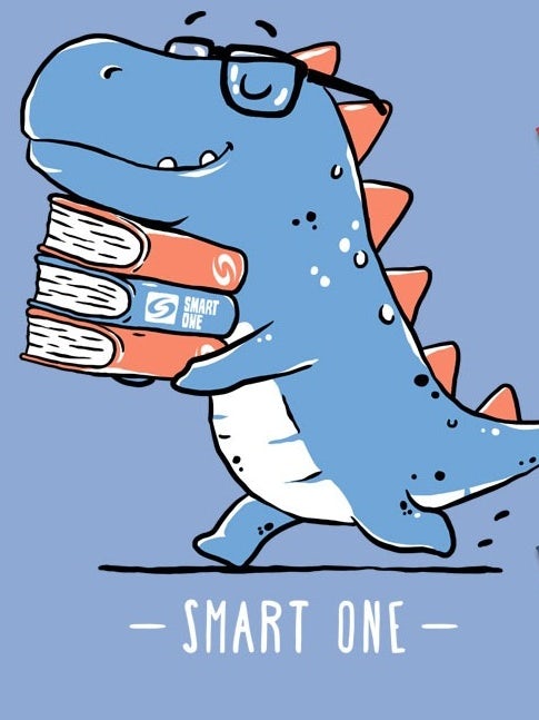 A nerdy dinosaur t-shirt for a tech company