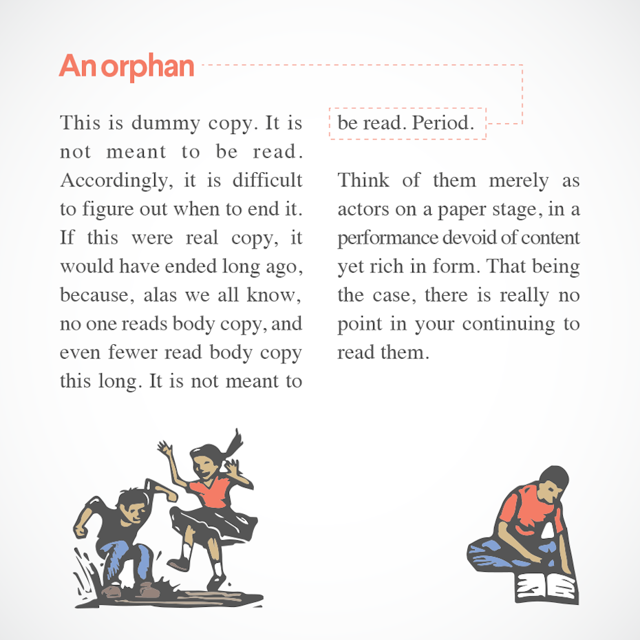 text orphan