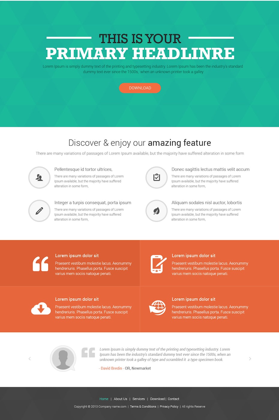 99designs template landing page