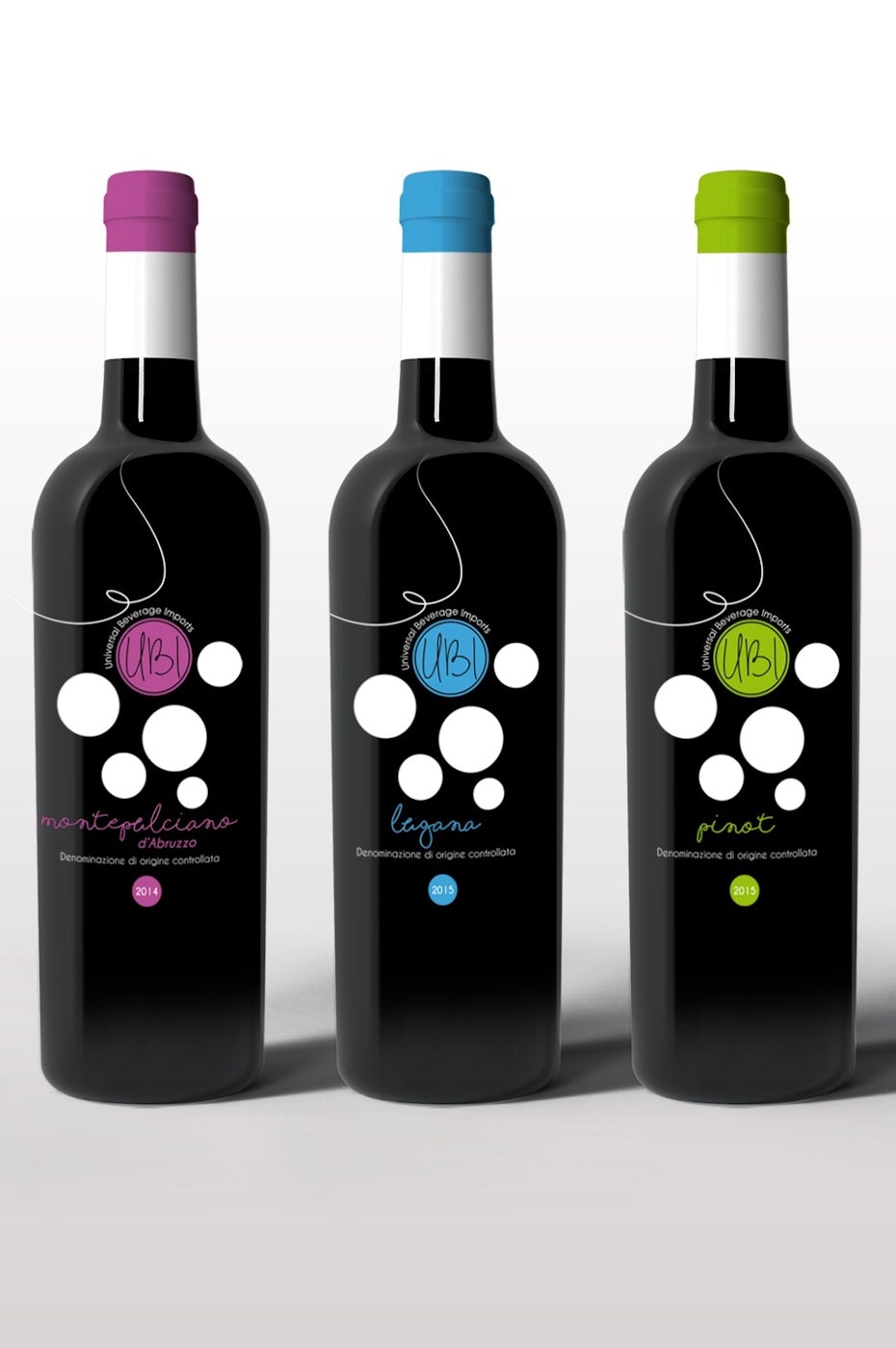 Etiquettes de vin colorée