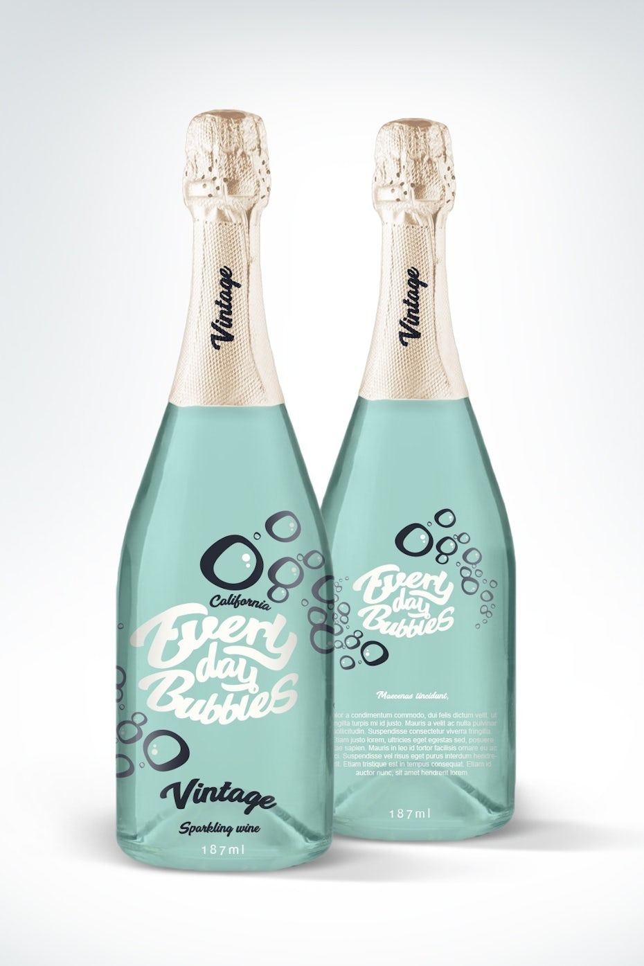 Everyday Bubbles Champagne Label