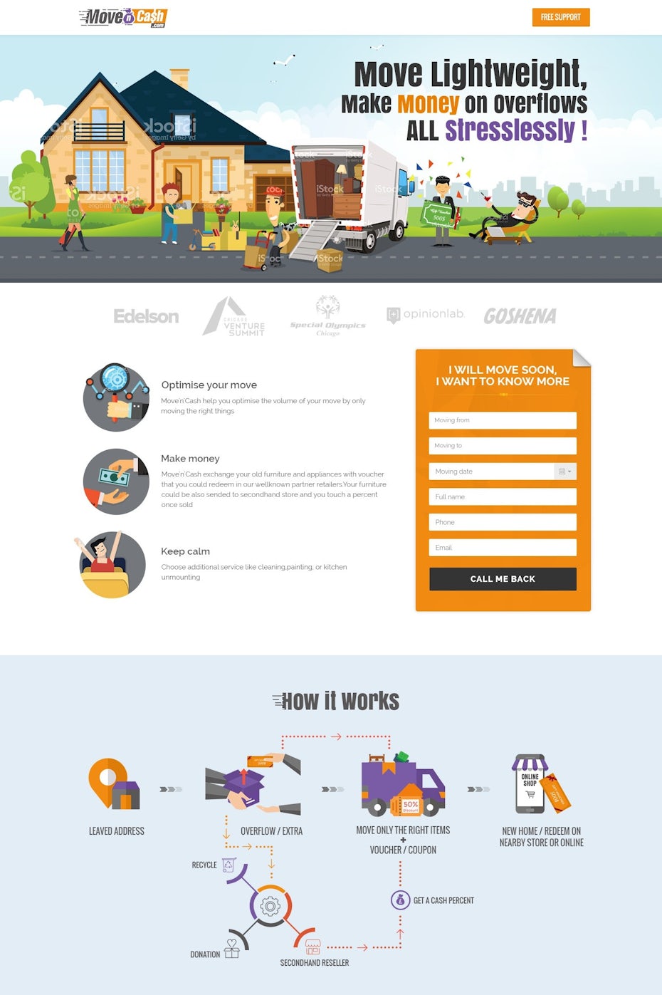 Moving landing page