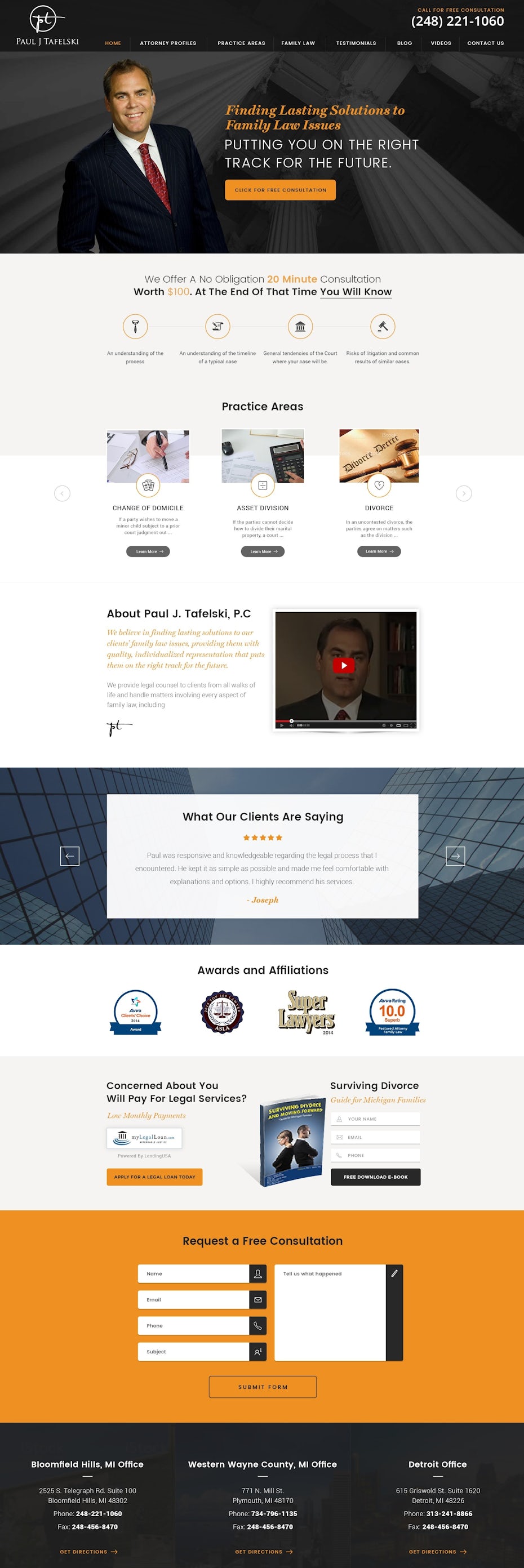 Lawyer landing page