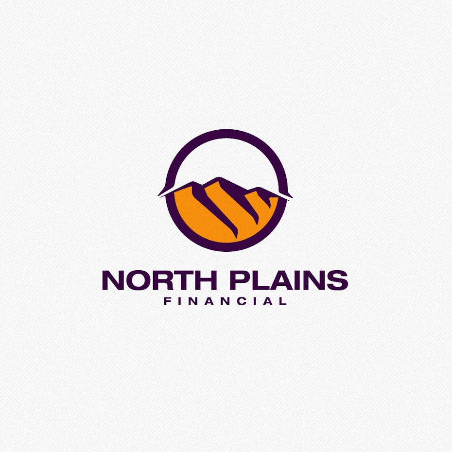 badlands landscape logo design