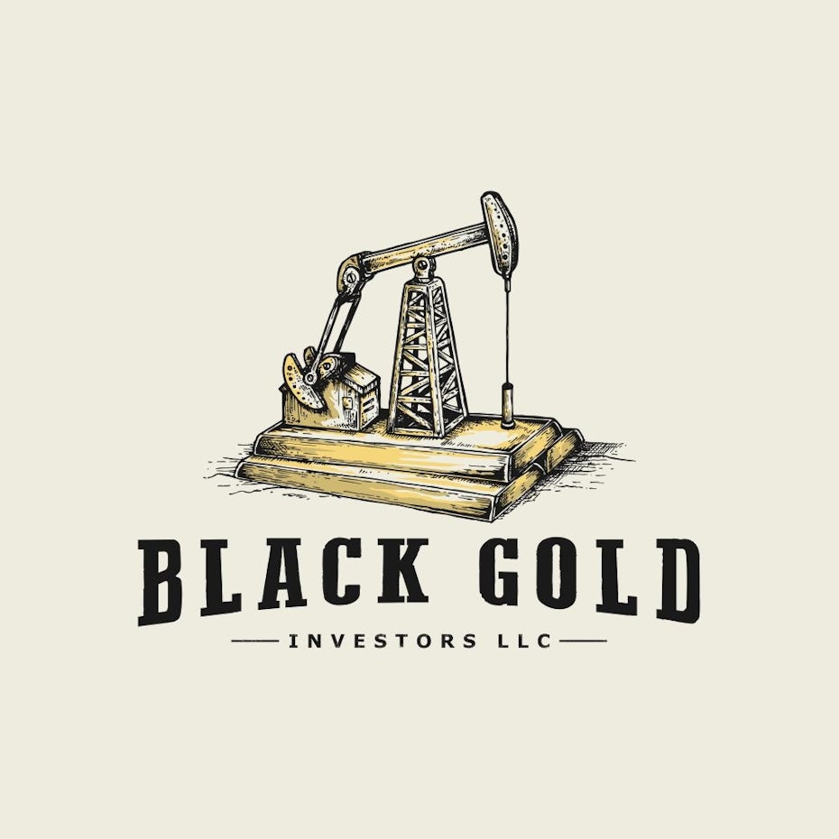 oil derrick logo design