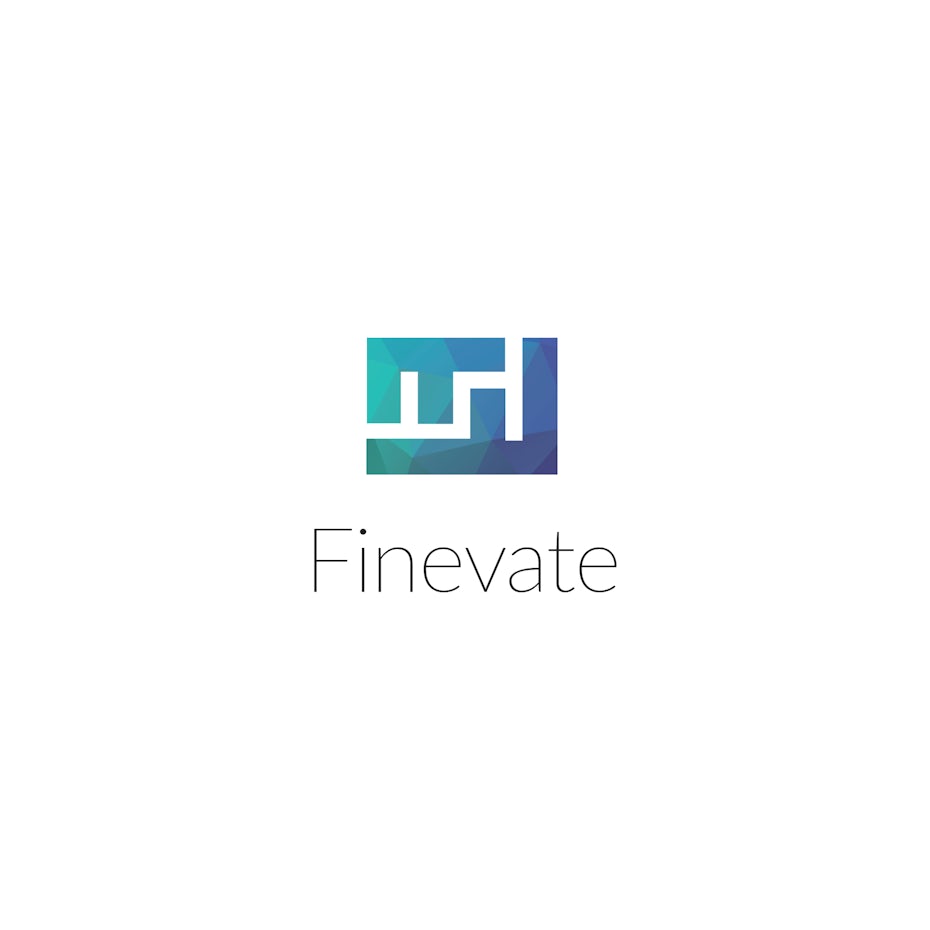 geometric letter logo design