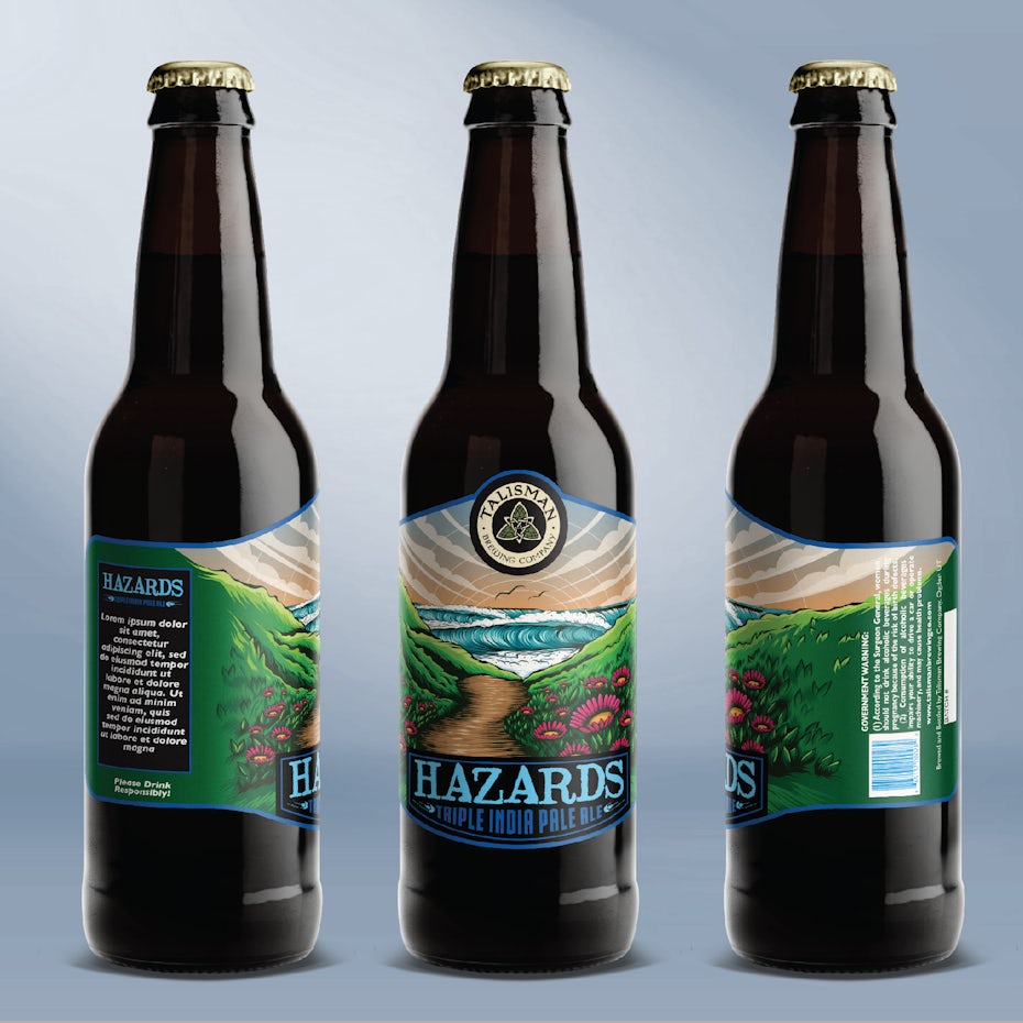 Hazards beer label