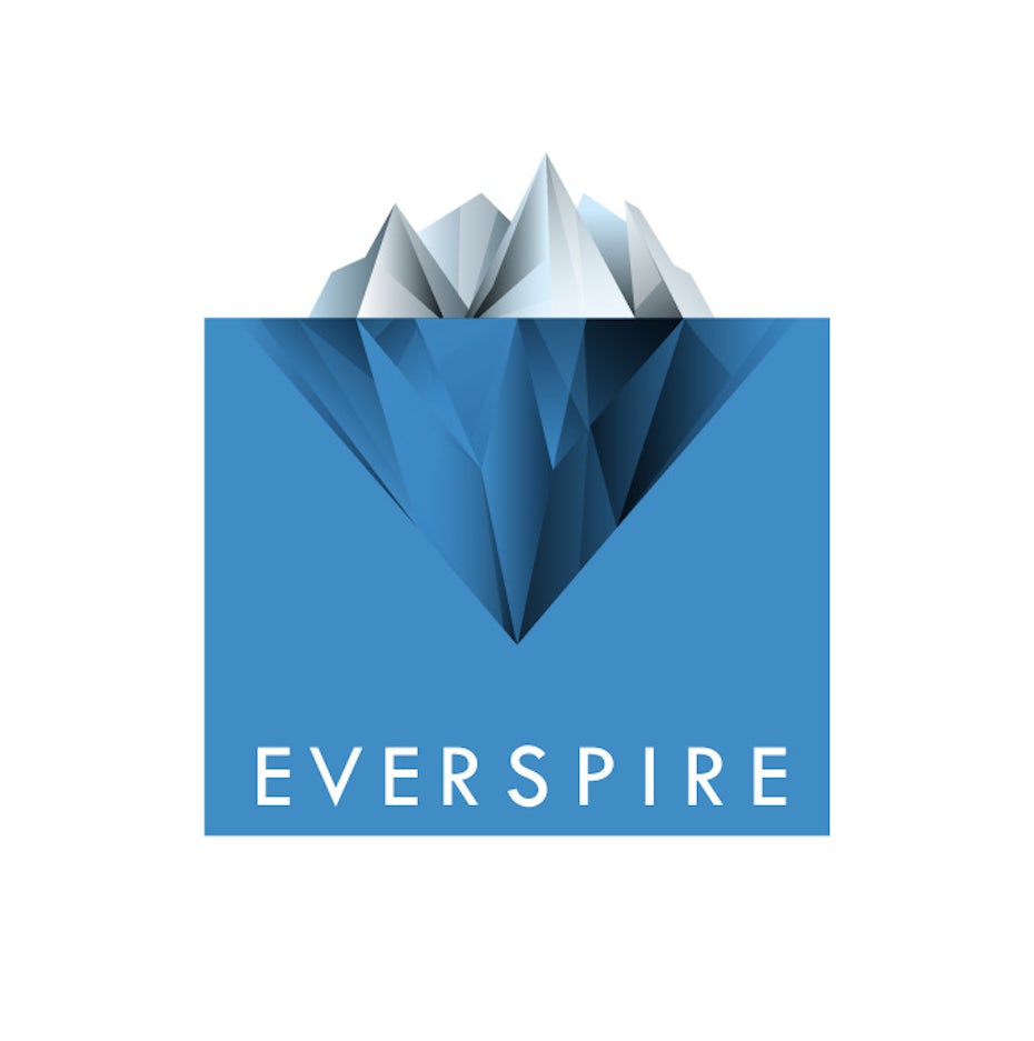 Banking logo that plays on an iceberg theme