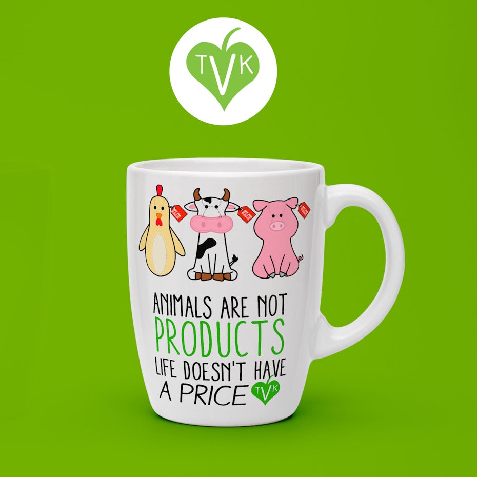 Vegan mug design