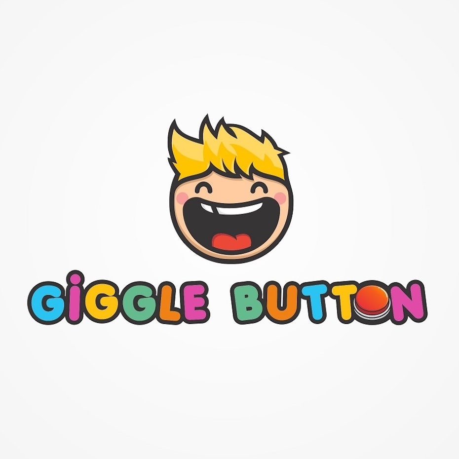 Giggle Button logo design